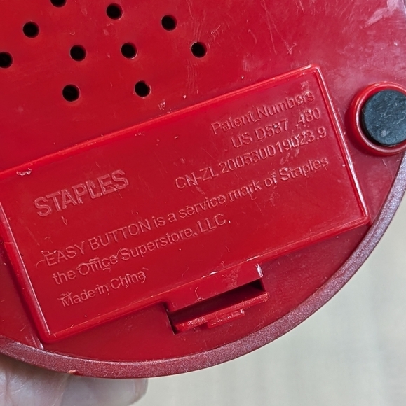 Staples Brand Big Red Talking Easy Button Novelty - Picture 6 of 8